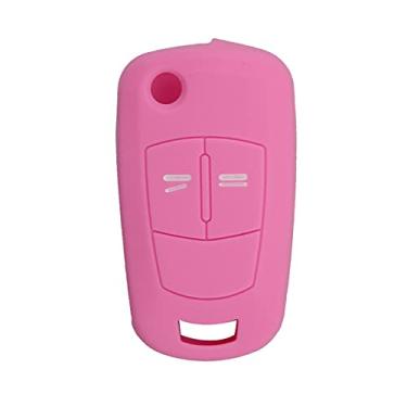 Imagem de Venus-David 2 botões de silicone macio remoto para chave do carro capa da chave do carro bolsa da chave, adequado para Opel Vauxhall Corsa Astra Vectra Signum, rosa