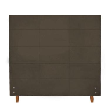 Imagem de Cabeceira Larissa Tamanho Viuva Para Colchão de 1,28mt Suede Marrom