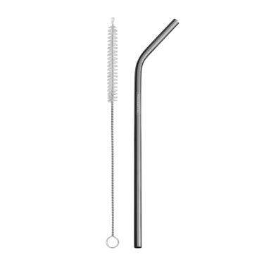 Imagem de Jogo de Canudo Tramontina em Aço Inox com Escova 2 Peças