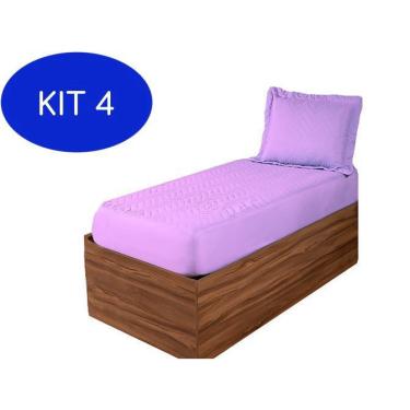 Imagem de Kit 4 Colcha Sleep 2 Peças Para Mini Cama Lilás
