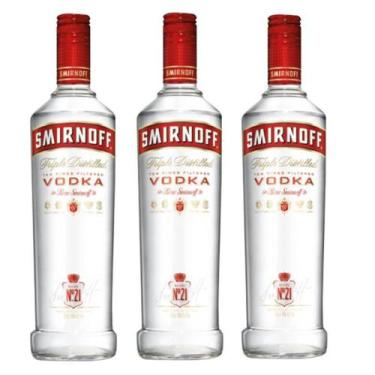 Imagem de Vodka Smirnoff Triple Distilled Garrafa 998 Ml - Kit 3 Garrafas De Vod