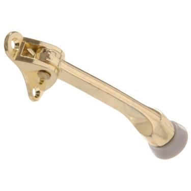 Imagem de The Hillman Group 851332 Batente de porta de 10 cm, acabamento em latão