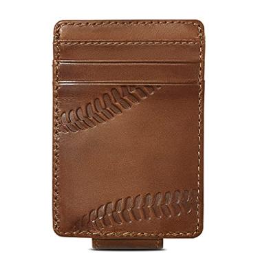 Imagem de Carteira com clipe para dinheiro HoJ Co. BASEBALL | Estojo magnético forte | Carteira de bolso frontal para homens | Carteira fina para cartão de crédito
