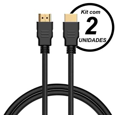 Imagem de Kit 2 Cabos hdmi Reforçado 3 Metros para pc Notebook e Video Game