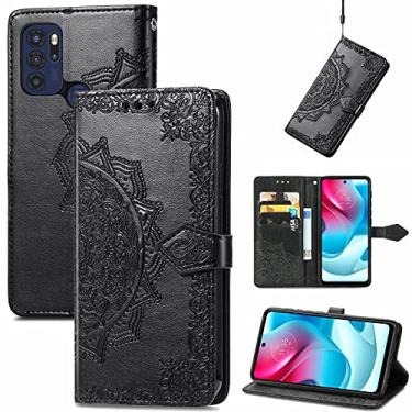 Imagem de YUNCHAO Caixa de telefone Para Motorola Moto G60S Mandala Armazenamento Padrão Horizontal Caso de Couro com Slots & Card Slots & Wallet & Cornyard capa para celular