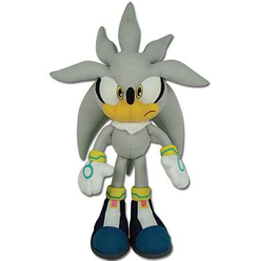 Imagem de Sonic The Hedgehog Great Eastern GE-8960 Pelúcia - Silver Sonic, 33 cm
