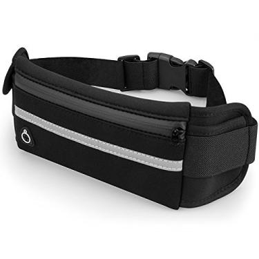 Imagem de Cinto de corrida preto à prova d'água ajustável na cintura, bolsa de cintura para iPhone X/Xr/Xs Max/8/7 Plus/6S, Samsung S8/S7, Note 9, Edge, LG, slim Fanny Pack para homens e mulheres, corrida, escalada, GYM ao ar livre