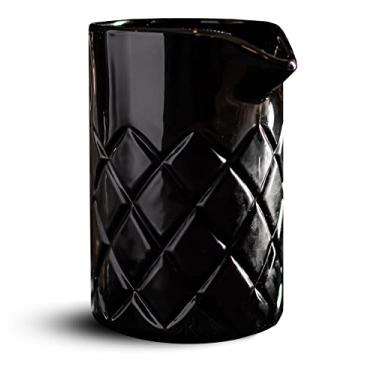 Imagem de Amehla Copo de mistura de coquetel – Jarra misturadora de barra preta, grossa e pesada, 500 ml