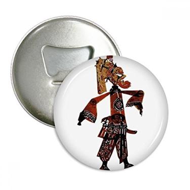 Imagem de China Shadow Play Abridor de garrafas de ópera chinesa Emblema multifuncional