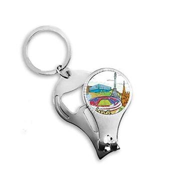 Imagem de Espanha Barcelona Monumento Aquarela Alicate Anel Chaveiro Abridor de Garrafas Cortador