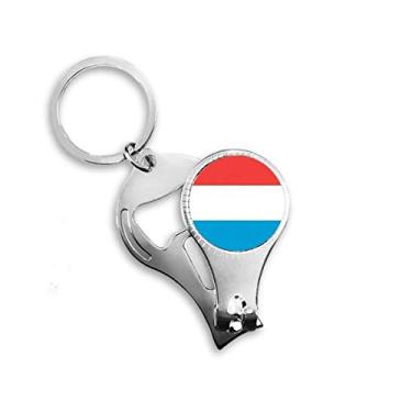 Imagem de Bandeira nacional de Luxemburgo Europa país alicate anel chaveiro abridor de garrafas cortador
