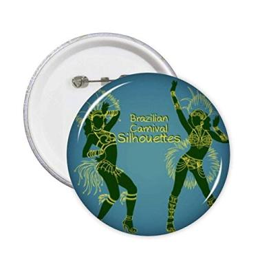 Imagem de Hula Outline Alfinetes culturais brasileiros Emblema de botão Decoração 5 peças