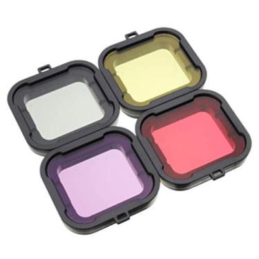 Imagem de MOOKEENONE 1*Diving Underwater Colorful Dimmable Diving UV Filter Lens Cover Kit for GoPro Hero 4 3+