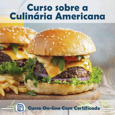 Imagem de Curso online em videoaula sobre Culinária Americana com Certificado + 2 brindes