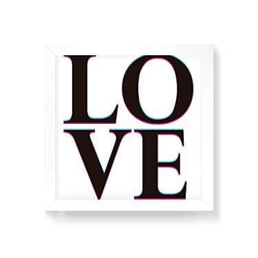 Imagem de Arte Maníacos Quadro Decorativo Love - 30x30cm (Moldura em laca branca)