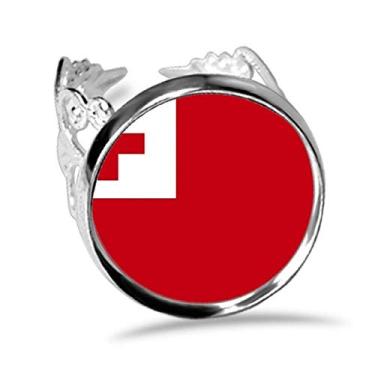 Imagem de DIYthinker Tonga Anel de noivado ajustável com bandeira nacional Oceania Country