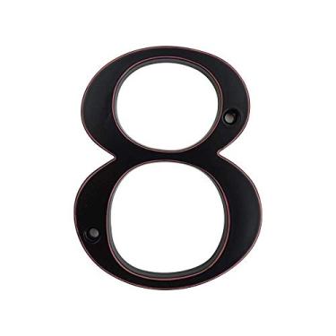 Imagem de Placa de casa flutuante 3D de 10,16 cm, placa de porta de número preto, números de caixa de correio para endereço ao ar livre, placa de apartamento moderna 0-9, liga de metal, antiferrugem