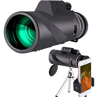 Imagem de Telescópio monocular 12X50 4K HD com suporte para telefone móvel, tripé monoscópio com zoom à prova d'água, para observação de pássaros, acampamento ao ar livre, concertos, jogos de futebol,