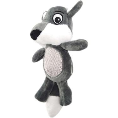 Imagem de Brinquedo Pelúcia Raposa Cinza para Cães - Tam. Único
