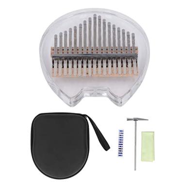 Imagem de Piano de Dedo, Piano de Dedo Transparente Profissional, 17 Teclas, Acrílico, Madeira Maciça, Metal, Fácil de Tocar, Tamanho Pequeno para Apresentações Musicais