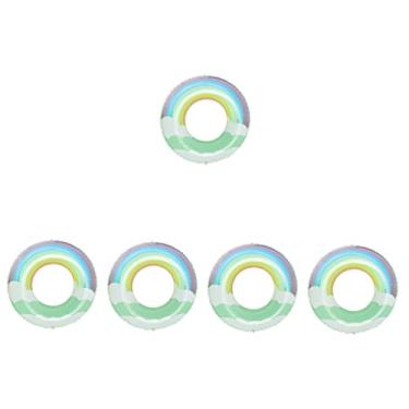 Imagem de Amosfun 5 Unidades anel de natação nuvem piscina externa anel de natação inflável para piscina brinquedos anel flutuante de piscina de segurança de praia PVC
