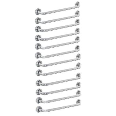 Imagem de Alça de Apoio Barra Inox 50cm Kit 12 Unidades Idoso Cadeirante Deficiente Acessibilidade Corrimao Banheiro