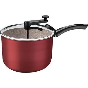 Imagem de Pipoqueira Tramontina Paris Em Alumínio Com Revestimento Interno E Externo Em Antiaderente Starflon Max Vermelho 22 Cm 4,8 L