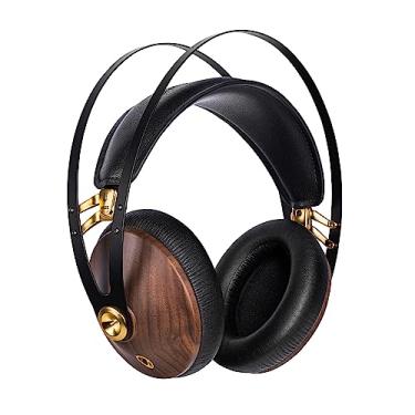 Imagem de Meze 99 Classics Walnut Gold | Fone de ouvido fechado de madeira com fio para audiófilos | Fones de ouvido com microfone e faixa de cabeça ajustável