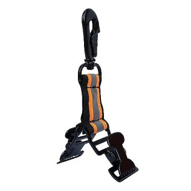 Imagem de shamjina Luva de combate a incêndios Suporte para luvas de construção 2 clipes reflexivos Trabalhadores Luva para trabalhadores Guardas Trabalhadores de, Clipe Duplo Laranja