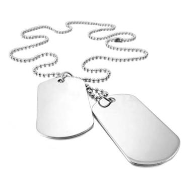 Imagem de Corrente Masculina De Aço Inox Com Pingente Exército Militar