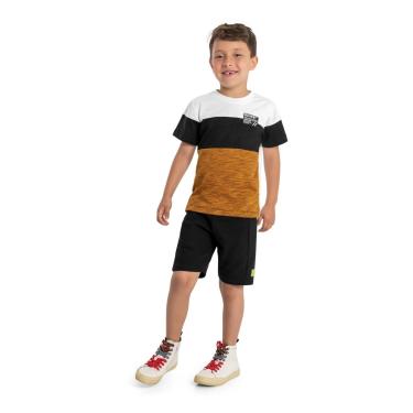 Imagem de Infantil - Camiseta Masculina em Meia Malha Quimby Branco  menino