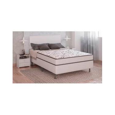 Imagem de Cama Box Conjugada Casal Ortobom Turin Ortopédico com Ortopillow 55x138x188cm - Branco/Cinza