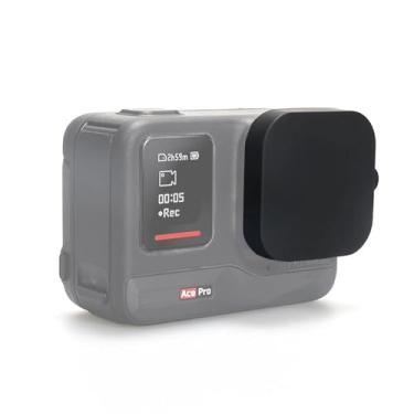 Imagem de NUHFUFA Capa protetora de lente de silicone acessórios de tampa de lente macia compatíveis com Insta360 Ace Pro tampa anti-perda com orifício de cordão