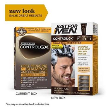 Imagem de Shampoo Redutor 2 Em 1 Só Para Homens Control Gx Cinza