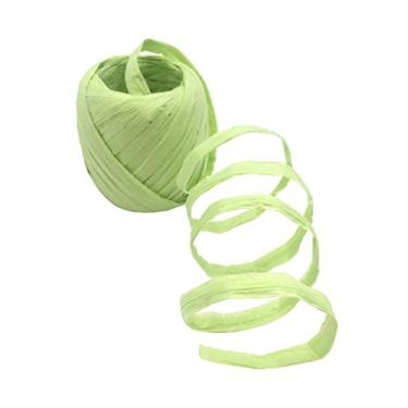 Imagem de Raffia Paper Ribbon 21 Colors 20m Decorating Flowers Gifts Wrapping Crafts Scrapbooking Card Making DIY Decoration Paper Twine Cake Package Accessories - redcoding/1679 (Color : Fruit Green)