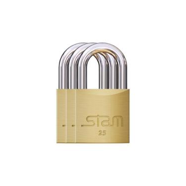 Imagem de 03 Cadeado Segredos Iguais Mestrado Mesma Chave 25mm