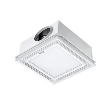 Imagem de Fã exausto Exaustor de iluminação do banheiro poderoso mudo teto integrado banheiro 30 x 30cm ventilador de ventilação de teto Ventiladores de ventilação