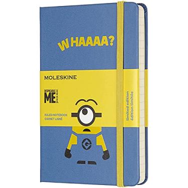 Imagem de Caderno Edição Limitada, Minions, Azul, Capa Dura, Pautado, Tamanho Bolso