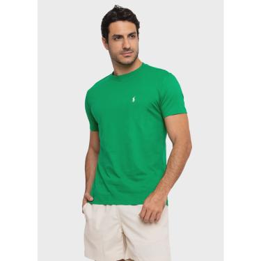 Imagem de Camiseta Ralph Lauren Masculina Básica Icon White Custom Slim Fit Verde