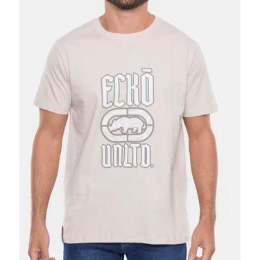 Imagem de Camiseta Ecko Masculina Vintage Logo Areia