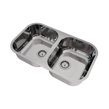 Imagem de Cuba Dupla Docol Spice 71x40 017018ch Inox Alto Brilho