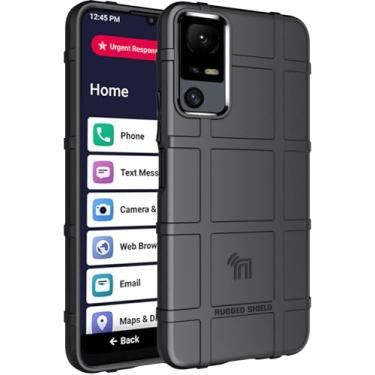 Imagem de Nakedcellphone Capa para Jitterbug Smart4 / TCL 40XL, Special Ops Tactical Armor Rugged Shield Capa protetora [anti-impressão digital, textura de aderência fosca] para telefone Lively Smart 4 (2023,