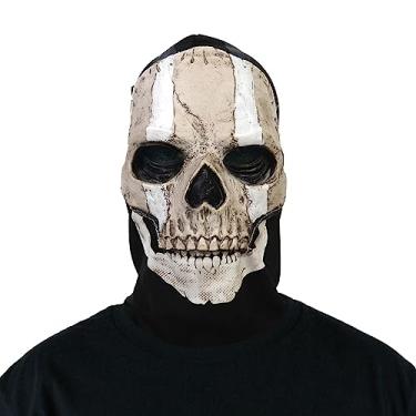 Imagem de KJOCOS Skull Ghost Mask Call Of Duty Mw2 Scary Masks Unisex Ghost Costume For Halloween Cosplay (Ghost mask-D)