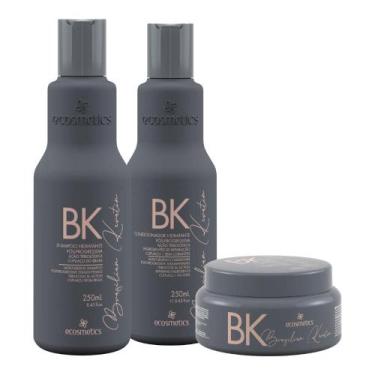 Imagem de Kit Ecosmetics Brazilian Delux Keratin Shampoo Hidratante 250ml, Condi