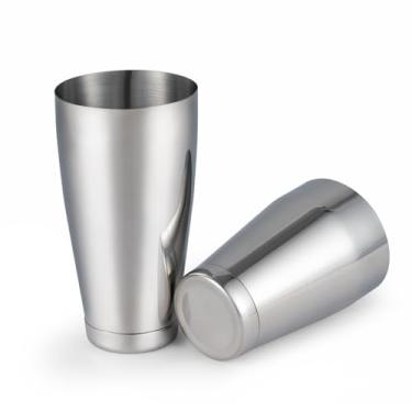 Imagem de Ailelan Conjunto de coqueteleira Boston, conjunto de coqueteleira profissional de bar, kit de bartender, coqueteleira de aço inoxidável com peso de 800 ml, latas de batedeira de 510 g, ferramentas de