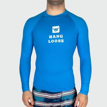 Imagem de Camiseta Hang Loose Lycra Surf Boarder Azul