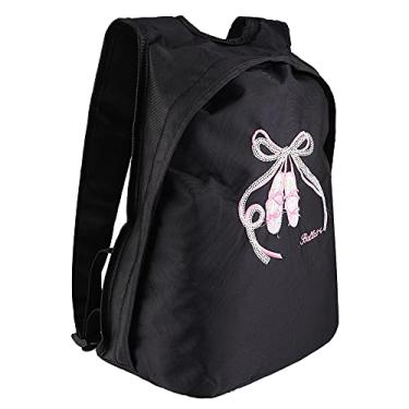Imagem de Mochila De Balé, Mochila De Dança De Balé Para Meninas Com Decoração De Lantejoulas, Bolsa De Armazenamento Para Balé E Menina Para Balé E Dança(Preto)