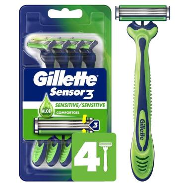 Imagem de Gillette Sensor 3 Lâminas descartáveis para homens 4 cada por Gillette