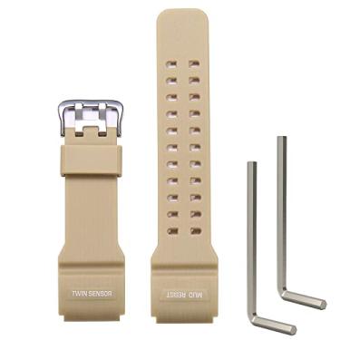 Imagem de WRISTARMOR Pulseira de reposição de resina natural para Casio GShock Master of G Mudmaster Twin Sensor Sports Watch GWG-100 GG-1000 GSG-1000 Pulseira