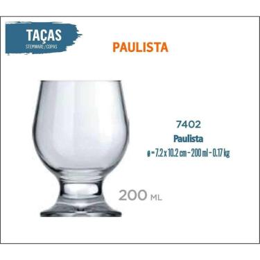 Imagem de Taça Paulista 200ml - Conjunto com 12 - Nadir Figueiredo